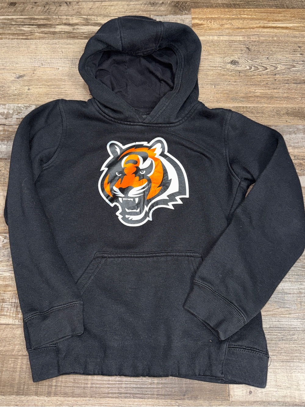 Cincinnati Bengals Hoodie Youth Medium 10/12 NFL Team Apparel Black Pullover